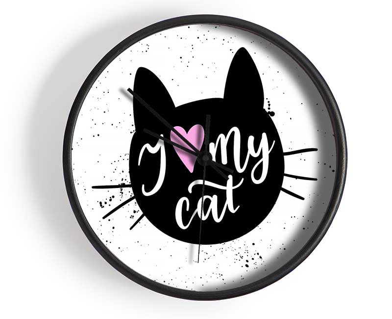 I Love My Cat Clock - Wallart-Direct UK
