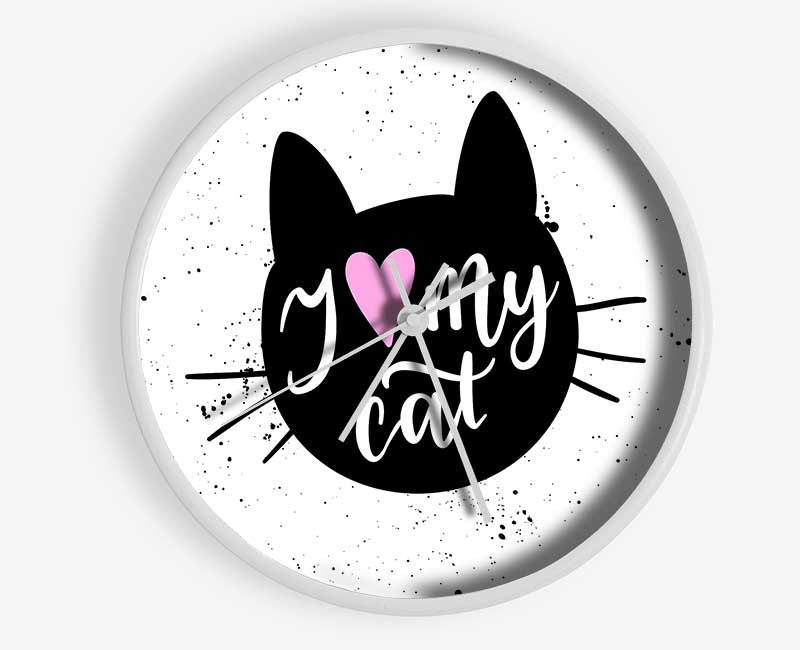 I Love My Cat Clock - Wallart-Direct UK