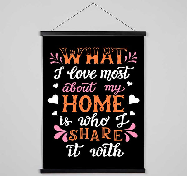 What I Love Most About My Home Hanging Poster - Wallart-Direct UK