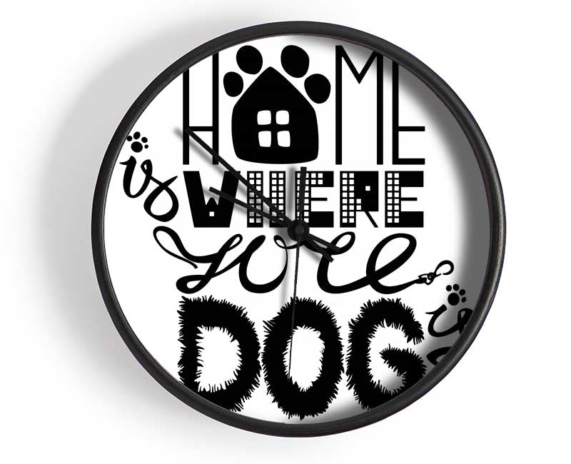 Home Is Where The Dog Is 2 Clock - Wallart-Direct UK