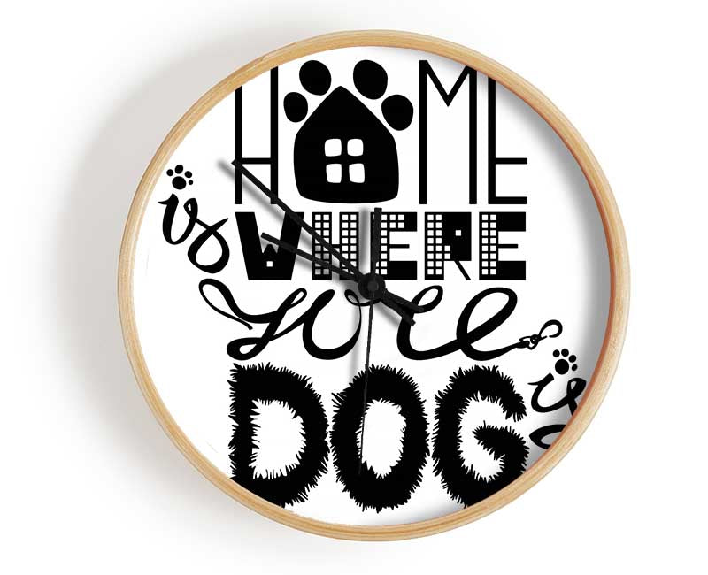 Home Is Where The Dog Is 2 Clock - Wallart-Direct UK