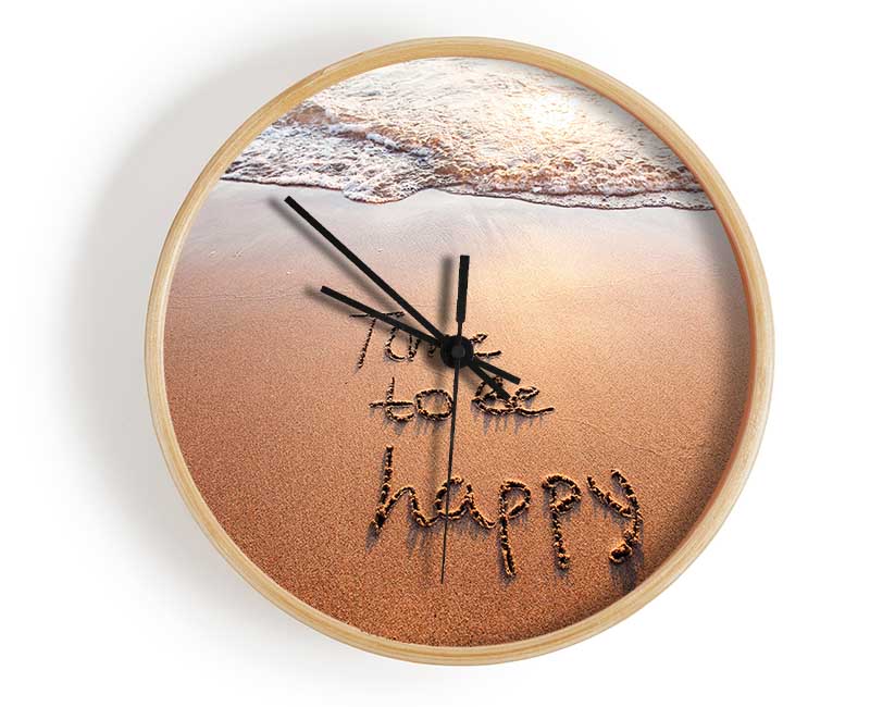 Time To Be Happy Clock - Wallart-Direct UK