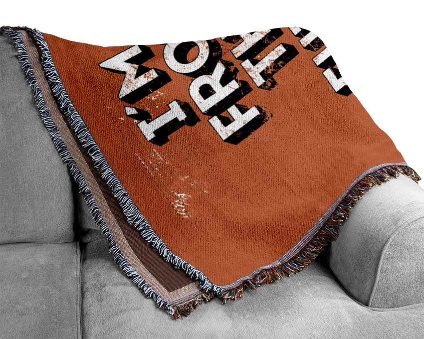 I'm From The Future Woven Blanket