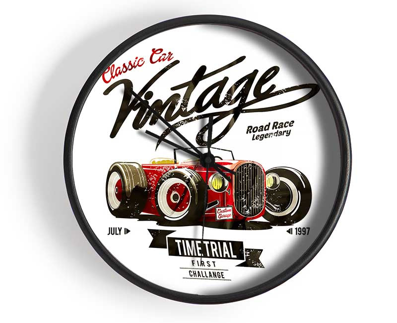 Vintage Road Race Clock - Wallart-Direct UK