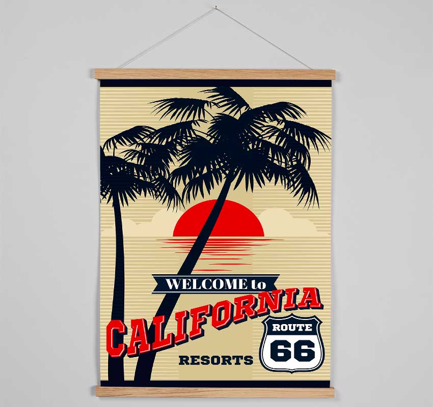 Welcome To California Hanging Poster - Wallart-Direct UK