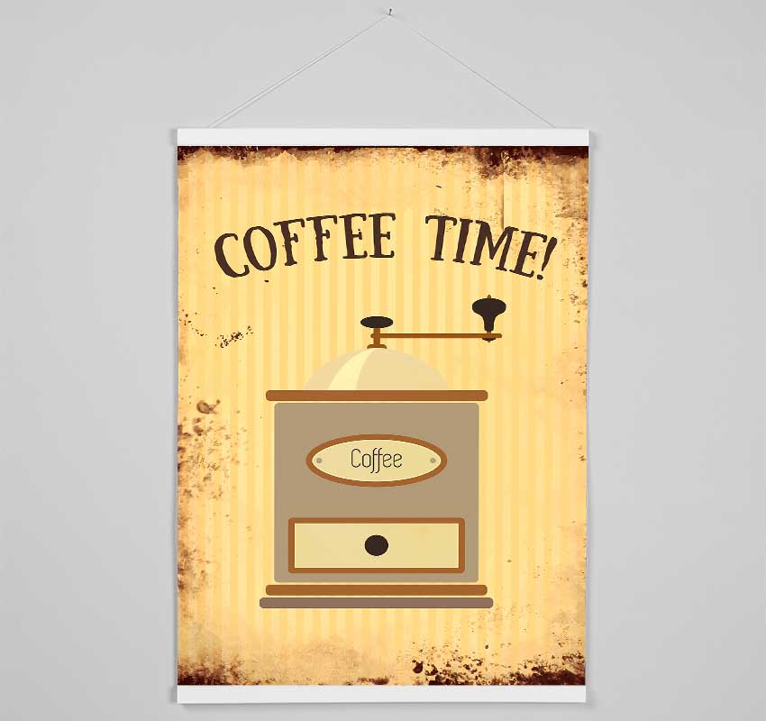 Coffee Time Grinder Hanging Poster - Wallart-Direct UK