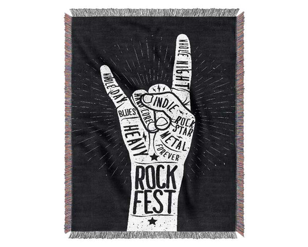 Rock Fest Woven Blanket