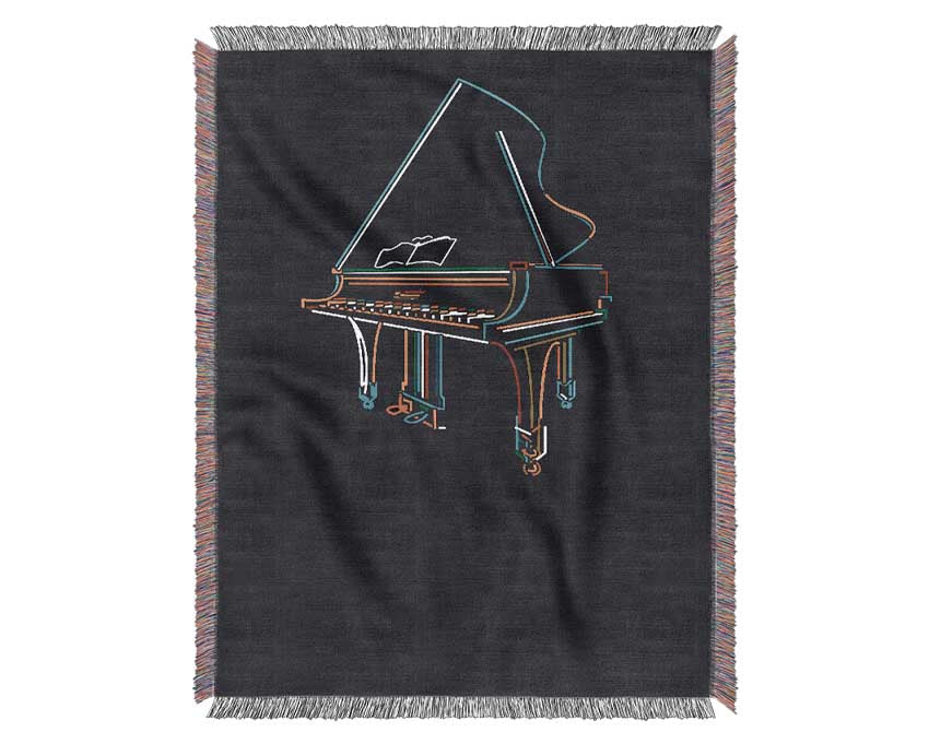 Rainbow Piano Woven Blanket