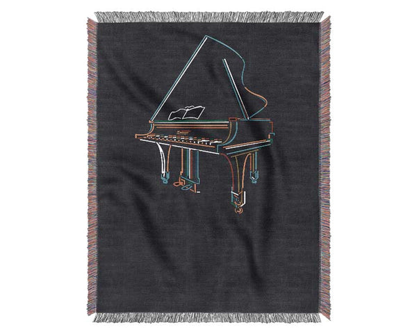 Rainbow Piano Woven Blanket