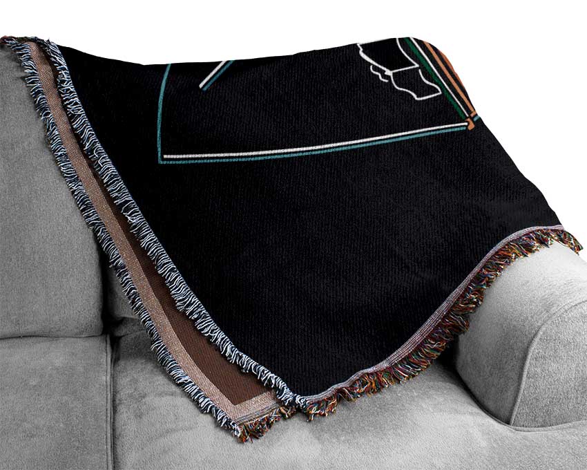Rainbow Piano Woven Blanket
