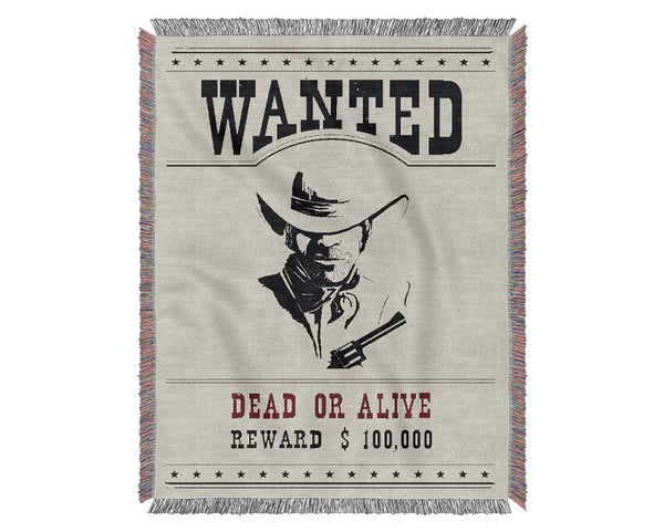 Wanted Dead Or Alive Woven Blanket