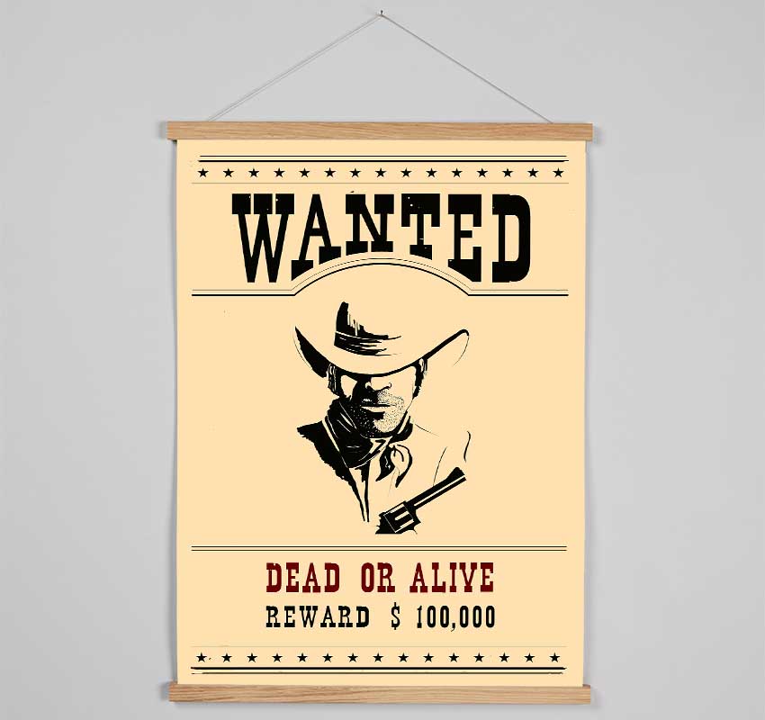 Wanted Dead Or Alive Hanging Poster - Wallart-Direct UK