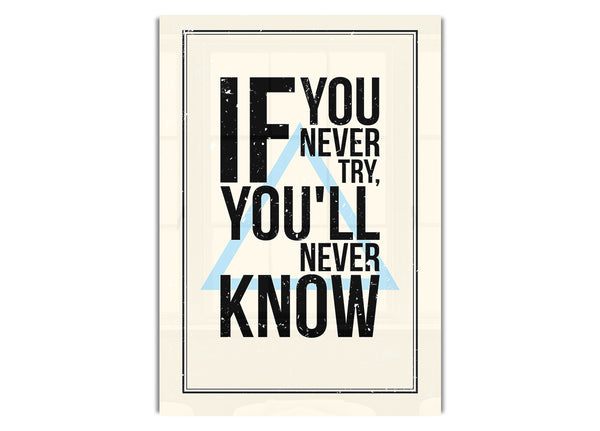 If You Never Try