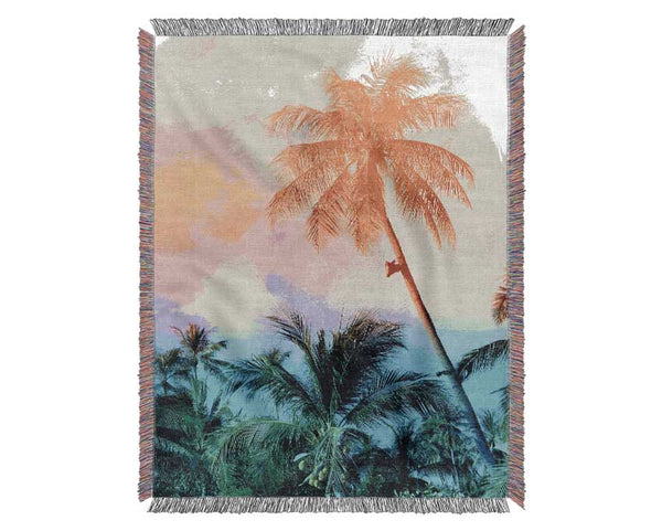 Palm Tree Blaze Woven Blanket