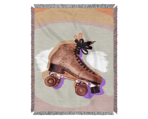 Retro Skates Woven Blanket