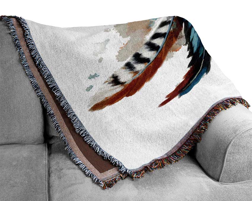 Indian Head Dress Woven Blanket