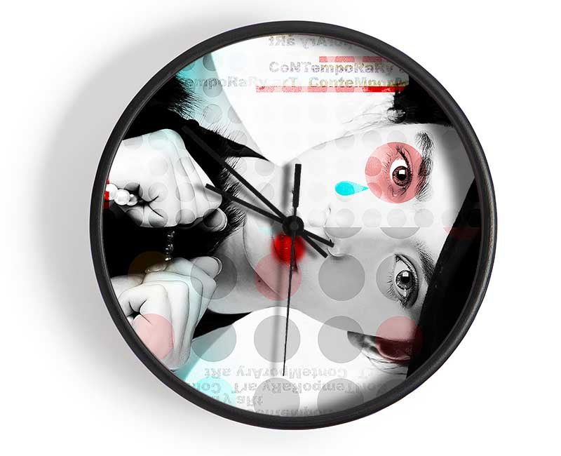 Woman Pop Art Clock - Wallart-Direct UK