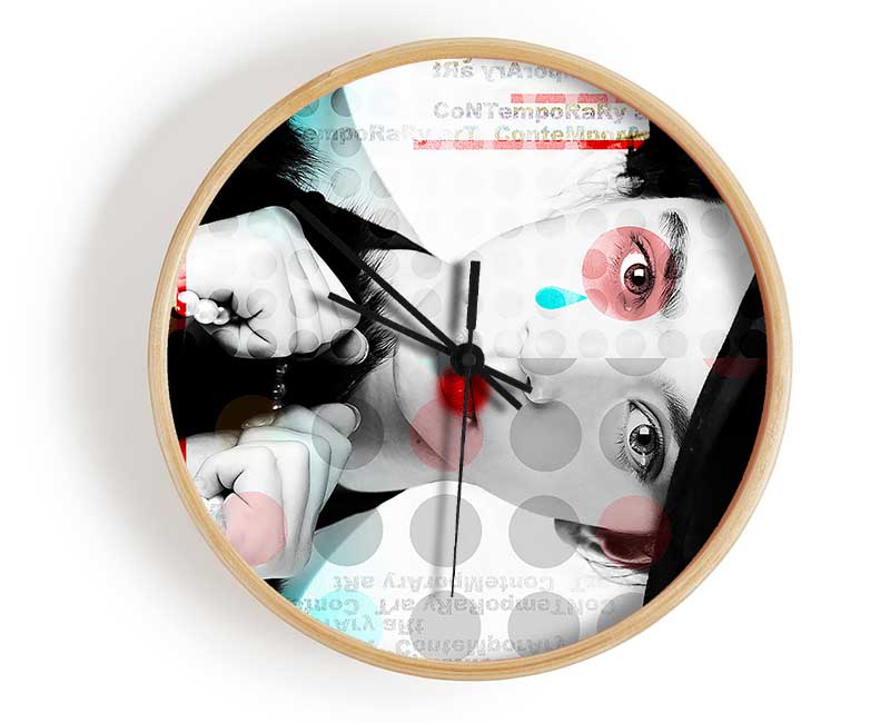 Woman Pop Art Clock - Wallart-Direct UK