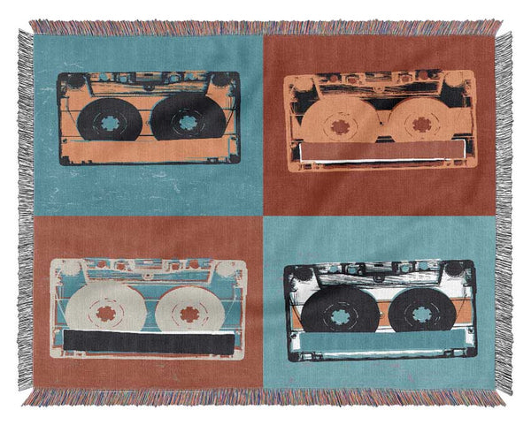 Pop Art Cassette Day Woven Blanket