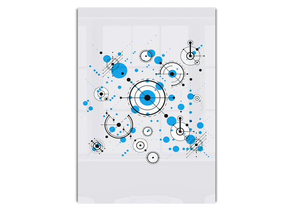 Circles Of Connections Blue Grey