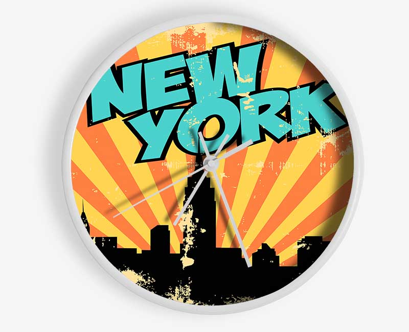 New York Son Beams Clock - Wallart-Direct UK