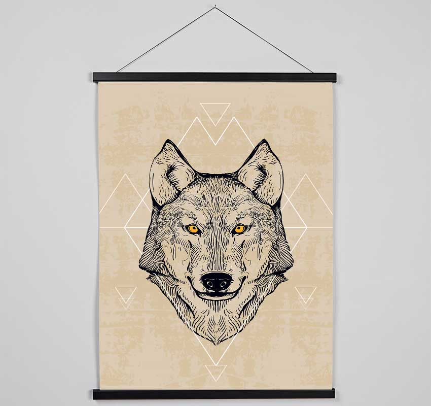 Wolf Head Hanging Poster - Wallart-Direct UK