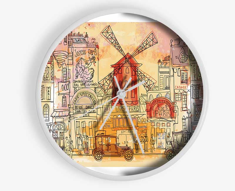Moulin Rouge Paris Clock - Wallart-Direct UK