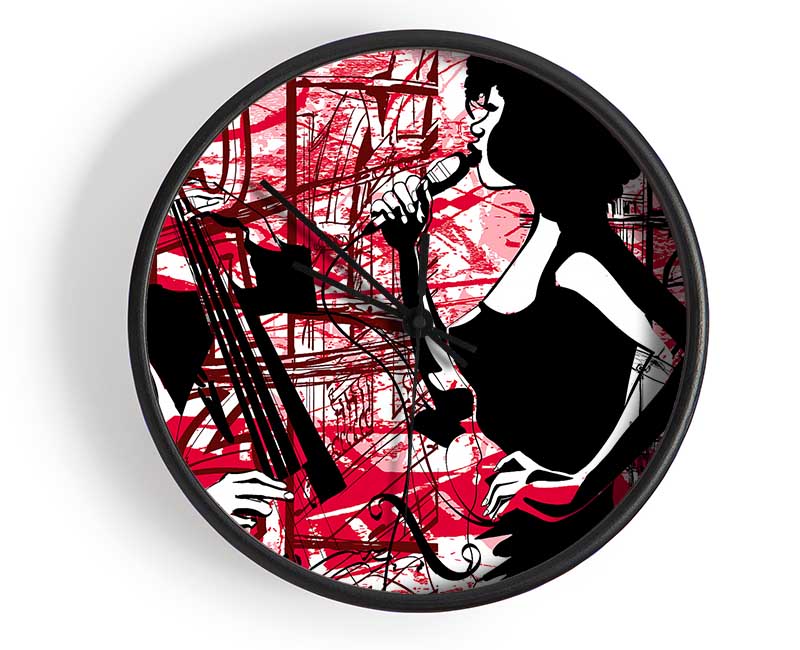 Red Soul Singer Clock - Wallart-Direct UK