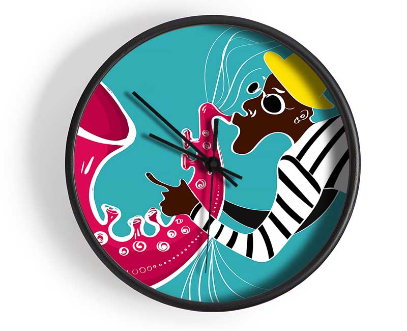 Saxophone Player Clock - Wallart-Direct UK