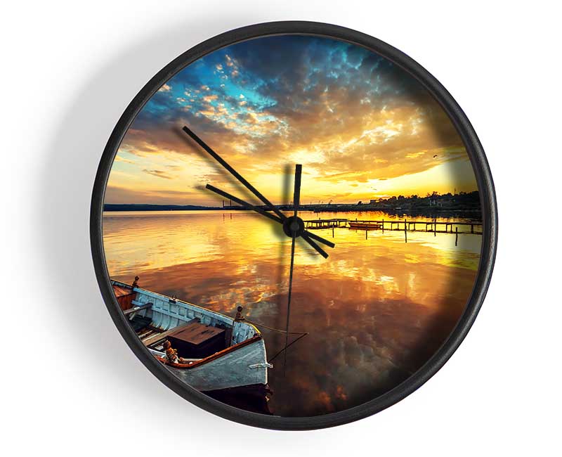 Reflections Of The Sailboat Sky Clock - Wallart-Direct UK