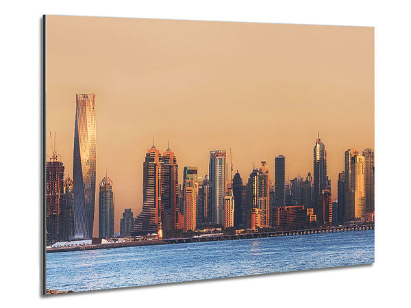 Infinity Tower Sunset Metal Print