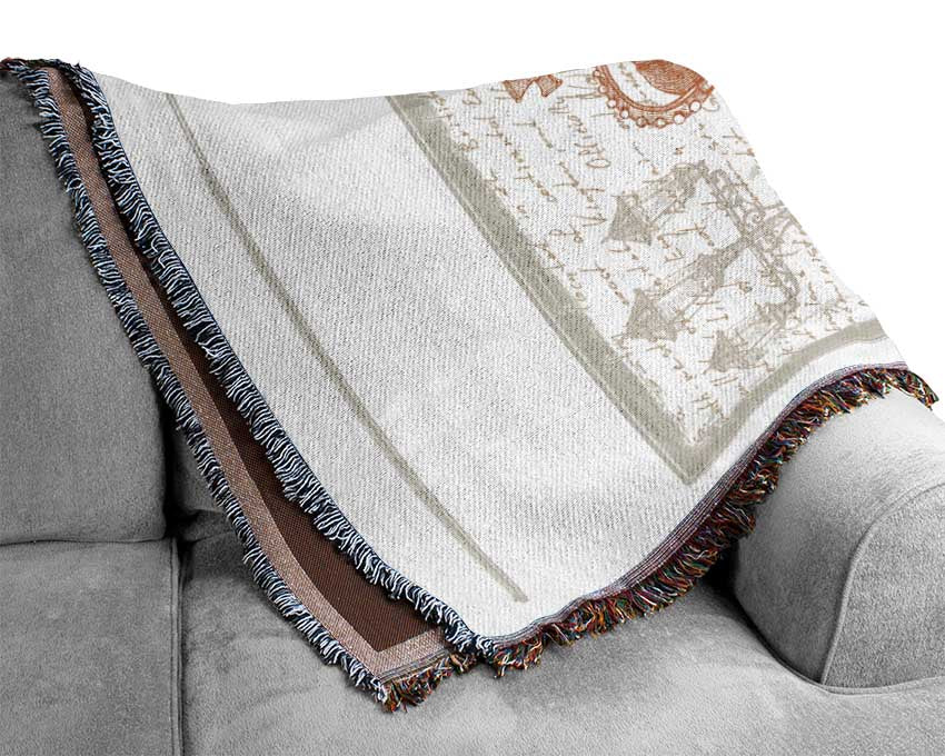 Passport Stamps Woven Blanket