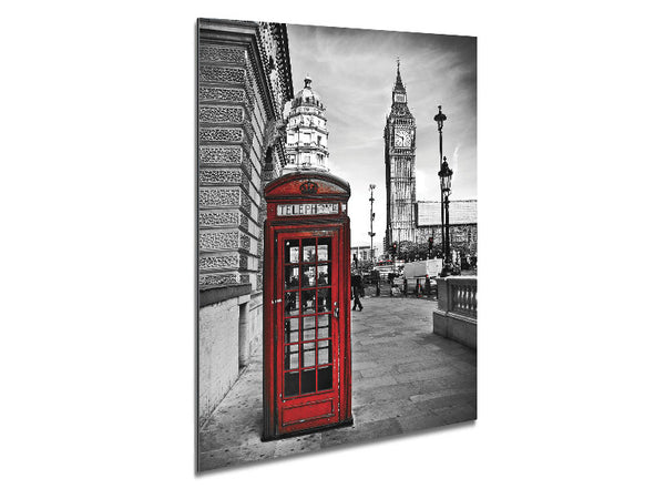 Rote Telefonzelle in der Nähe von Big Ben