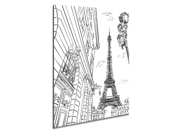 Eiffel Tower Streets 2 Metal Print