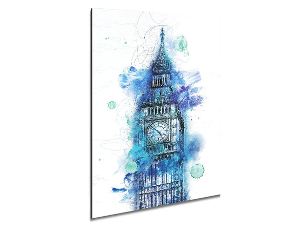 Watercolour Big Ben 1 Metal Print