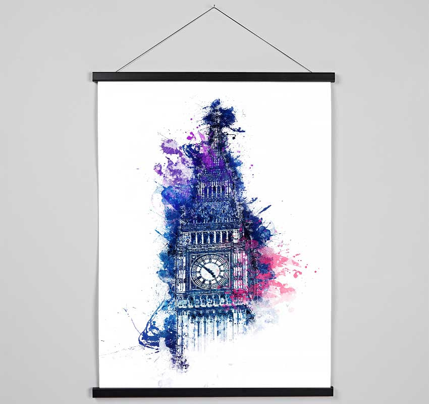 Watercolour Big Ben 4 Hanging Poster - Wallart-Direct UK