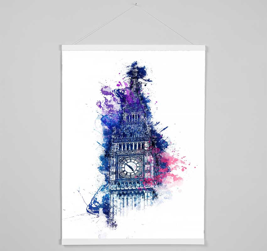Watercolour Big Ben 4 Hanging Poster - Wallart-Direct UK