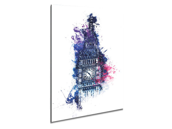 Watercolour Big Ben 4 Metal Print
