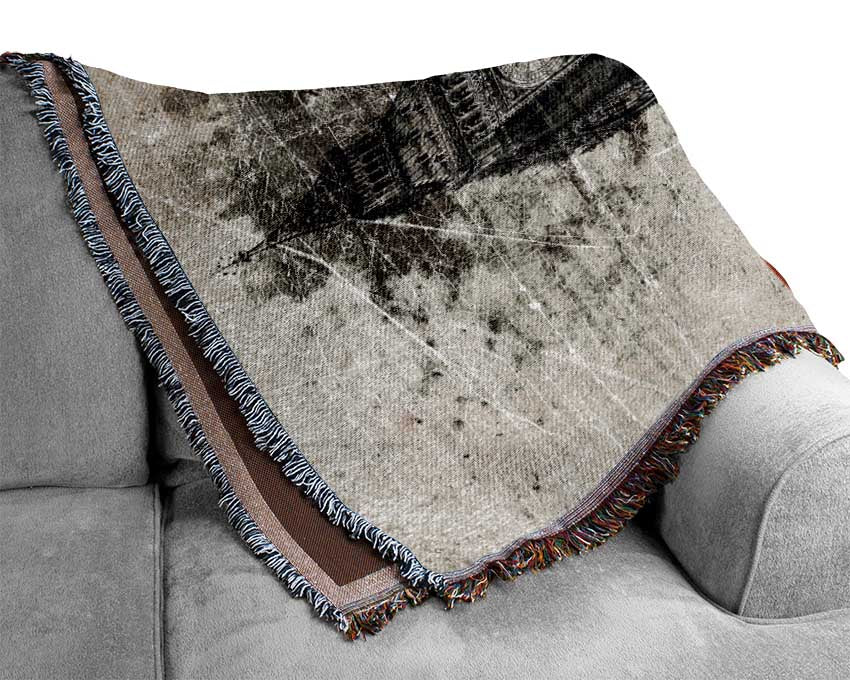 Retro Big Ben Woven Blanket