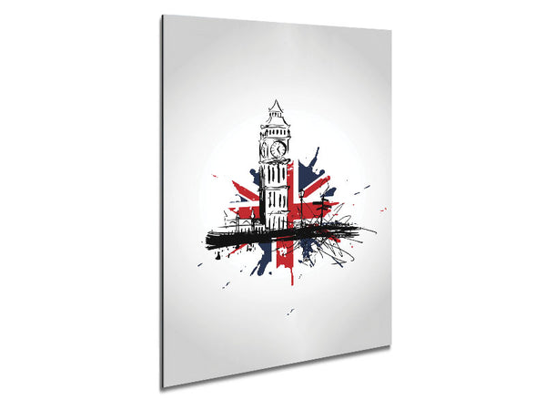 Union Jack Splash Metal Print