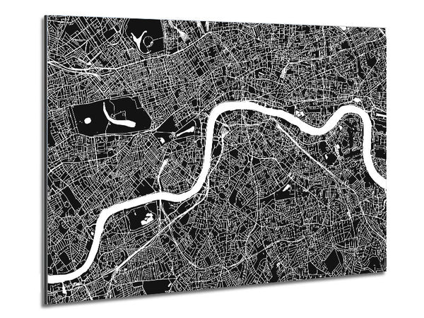 The Map Of London Thames 5 Metal Print