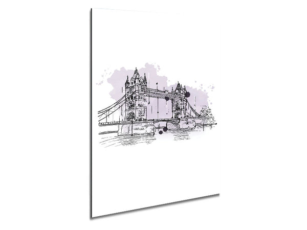 Tower Bridge Outline 6 Metal Print