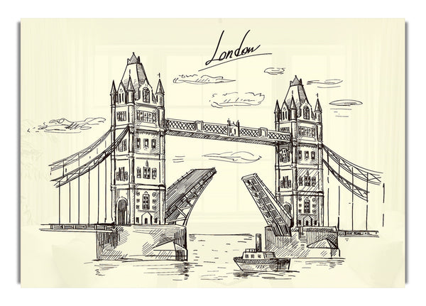 Umriss der Tower Bridge 5