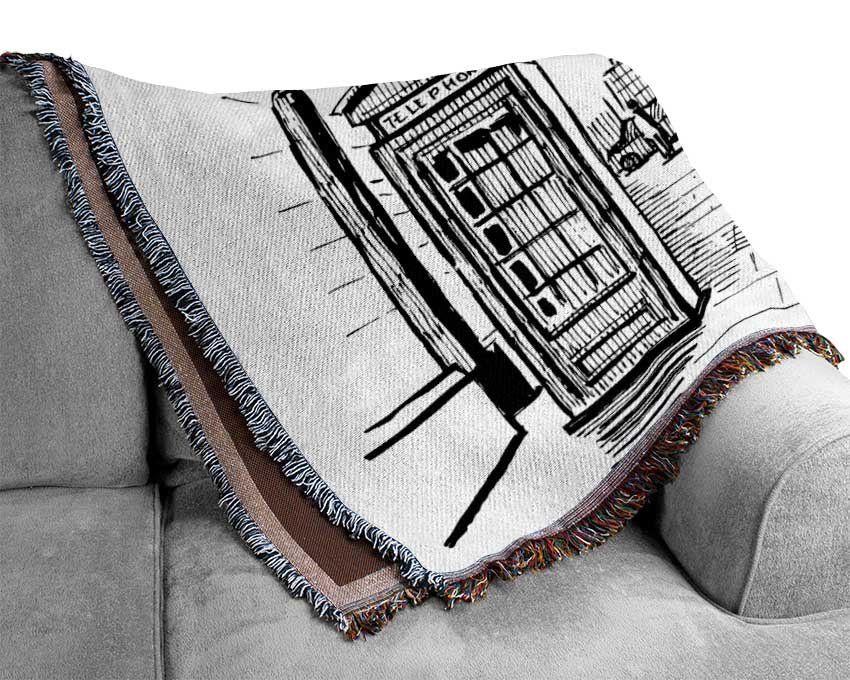 London Street Outline 2 Woven Blanket