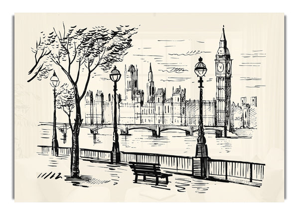 Umriss der Häuser des Parlaments