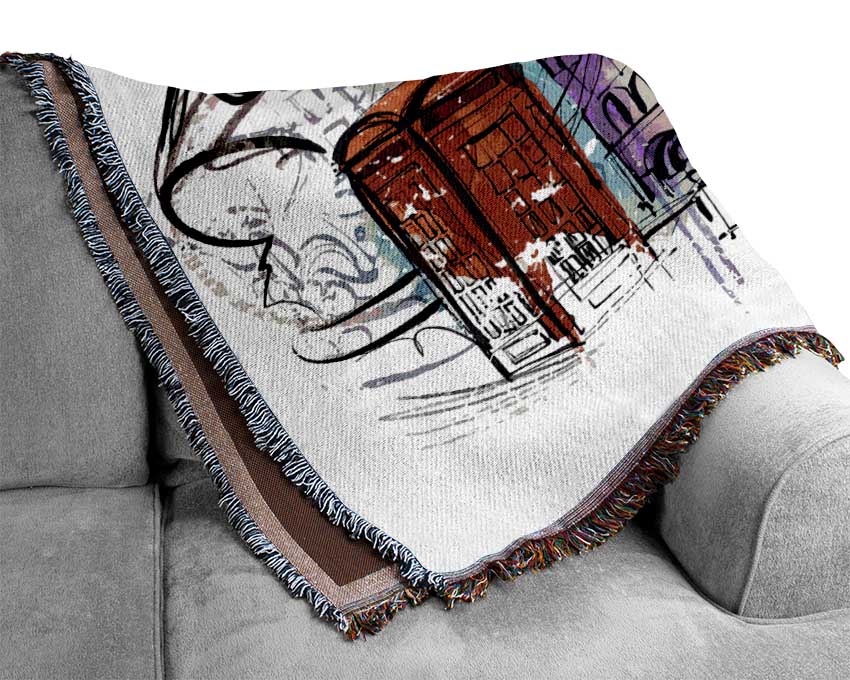 Iconic London Sites Woven Blanket