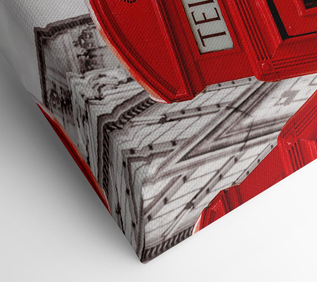  A Canvas Print of Big Ben Phone Box Canvas Art