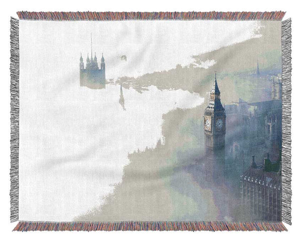 Mist Through The City Woven Blanket