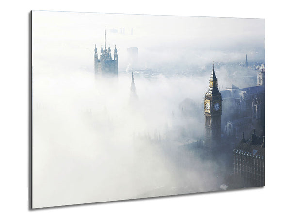 Mist Through The City Metal Print