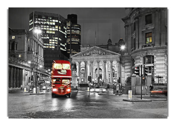 Red Bus In The Heart Of The City